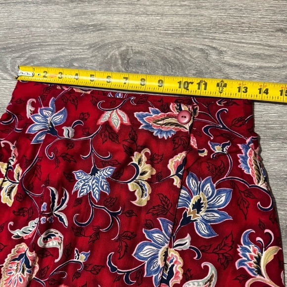 Vintage Stonebridge Women Floral Summer Bohemian Wrap Skirt Sz 8 MISSING BUTTON - Picture 10 of 15